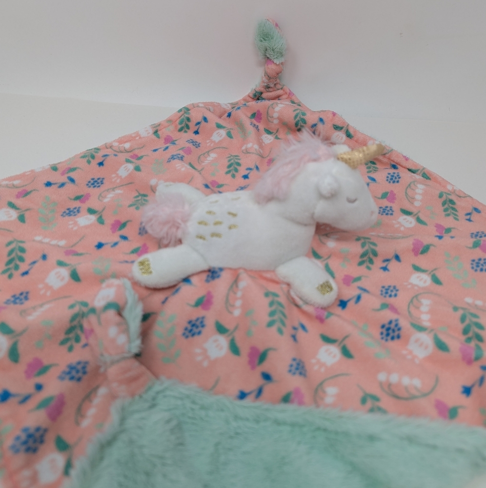 Mary Meyer Lovey Pink Unicorn Baby Security Blanket Plush